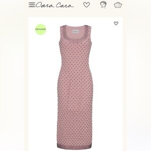 Cara Cara Zelda dress - A Beaded Pointelle Dress in a Lovely Blush Pink